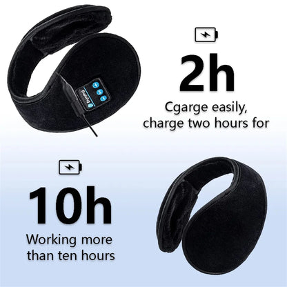 Wireless Bluetooth Ear Muffs Headphones – Winter Earmuffs with Built-in Music Earphones