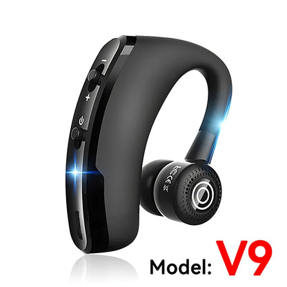 VAORLO V8 Wireless Bluetooth Single Earphone – HD Mic, Stereo Headset, Hands-Free for Business, Sports, Driving, and Travel