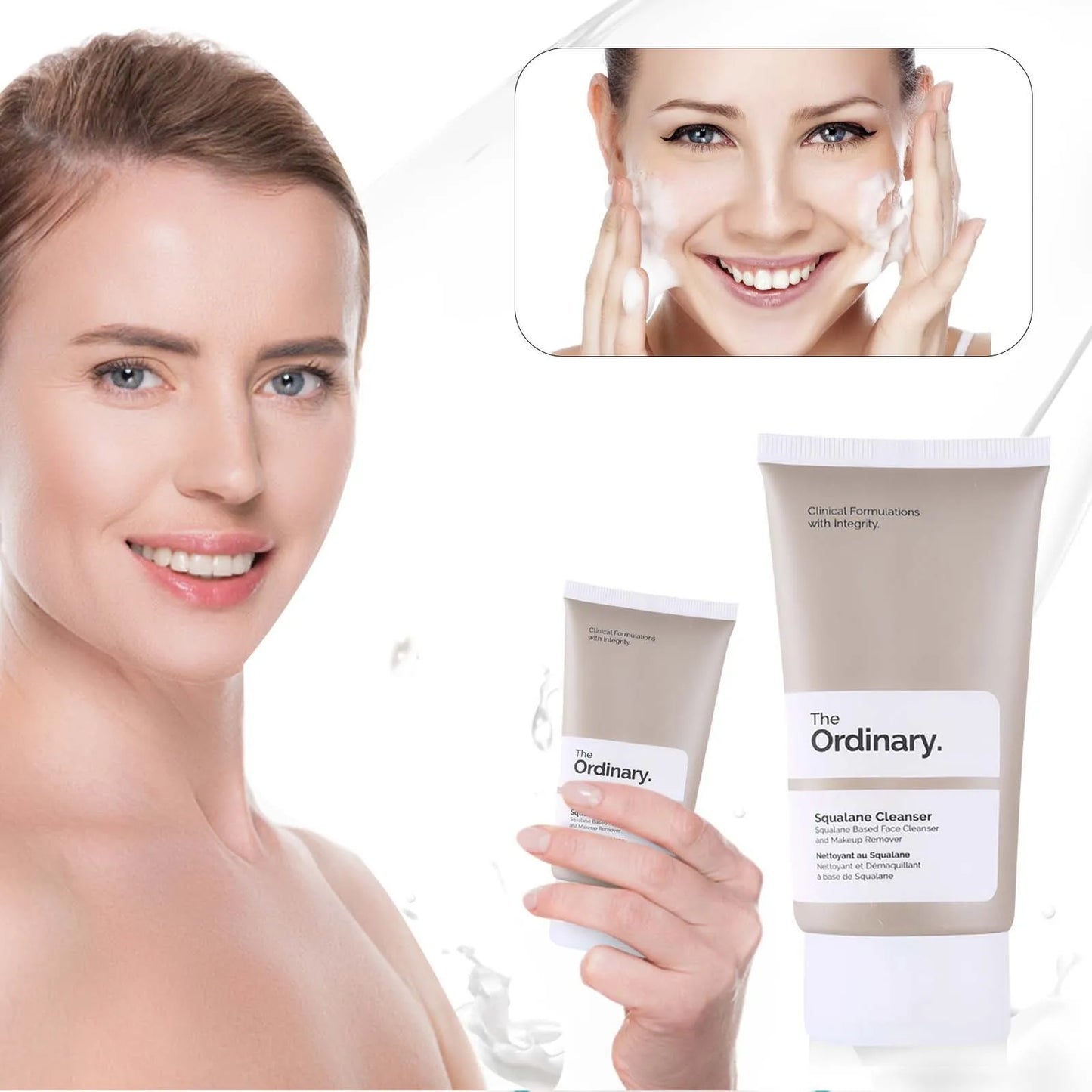 Ordinary Gentle Cleansing Facial Cleanser – Moisturizes & Dissolves Cosmetics, Removes Impurities