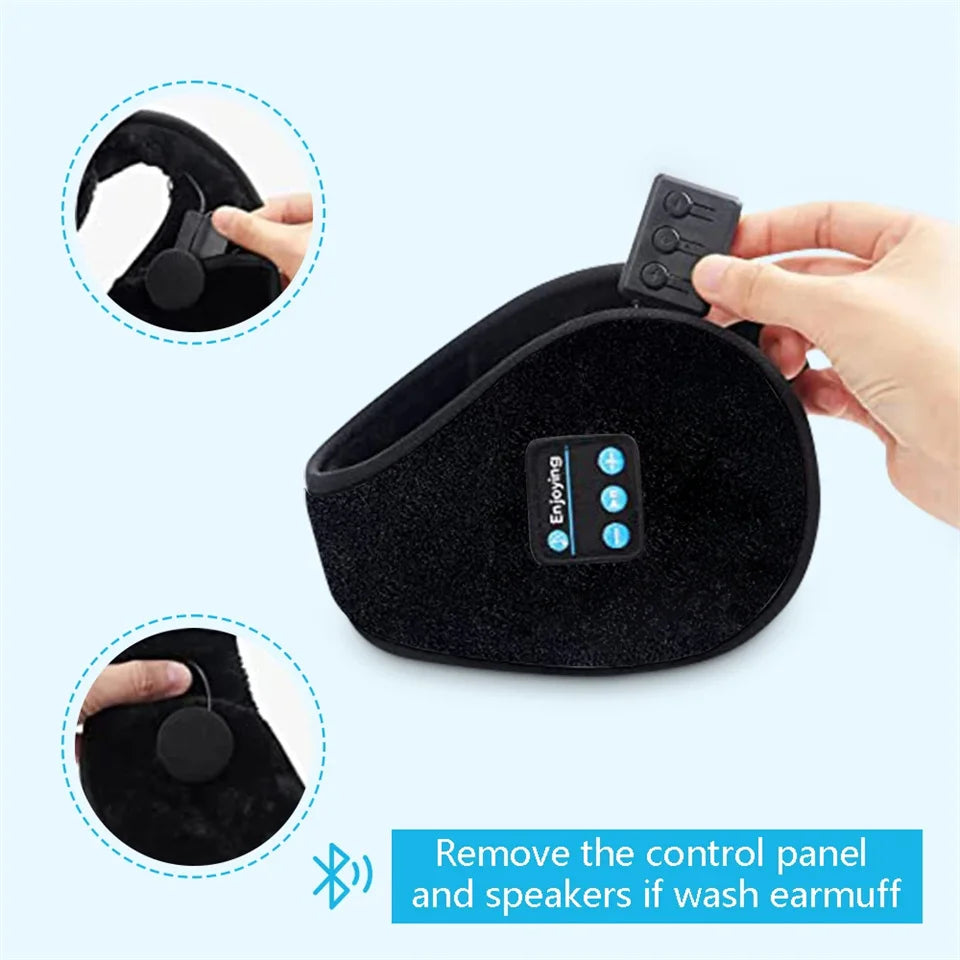 Wireless Bluetooth Ear Muffs Headphones – Winter Earmuffs with Built-in Music Earphones