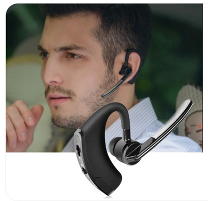 VAORLO V8 Wireless Bluetooth Single Earphone – HD Mic, Stereo Headset, Hands-Free for Business, Sports, Driving, and Travel