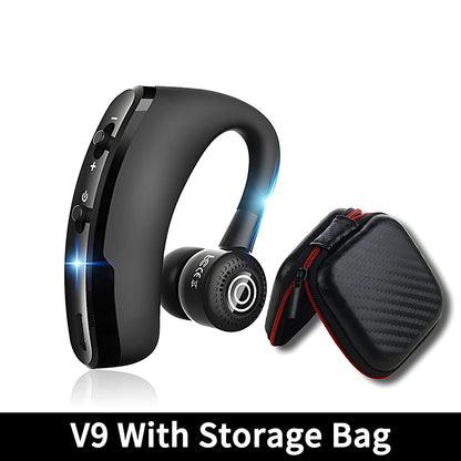 VAORLO V8 Wireless Bluetooth Single Earphone – HD Mic, Stereo Headset, Hands-Free for Business, Sports, Driving, and Travel