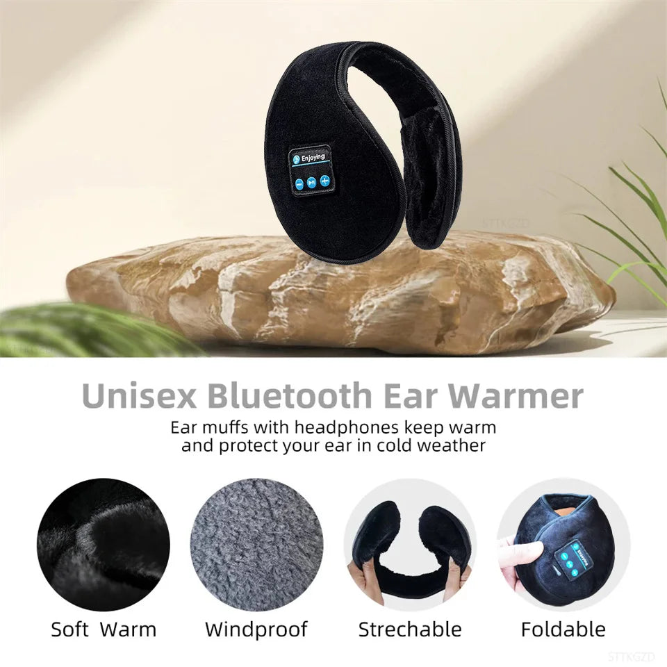 Wireless Bluetooth Ear Muffs Headphones – Winter Earmuffs with Built-in Music Earphones